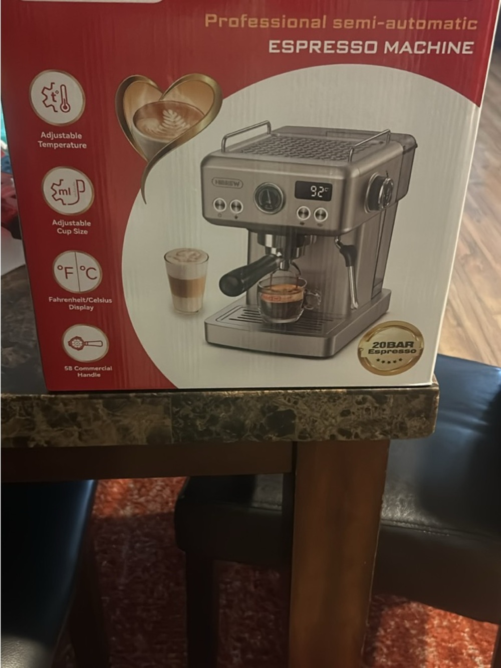 Hibrew H10A Semi-Automatic Espresso Machine in black - Home Coffee Maker